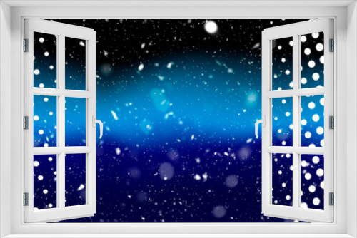 Winter beautiful illustration template for background  with snowflakes, snow and bokeh for New Year and Christmas.