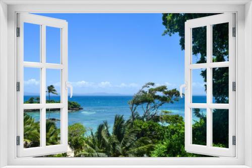 Fototapeta Naklejka Na Ścianę Okno 3D - island in caribbean sea, view from cayo levantado