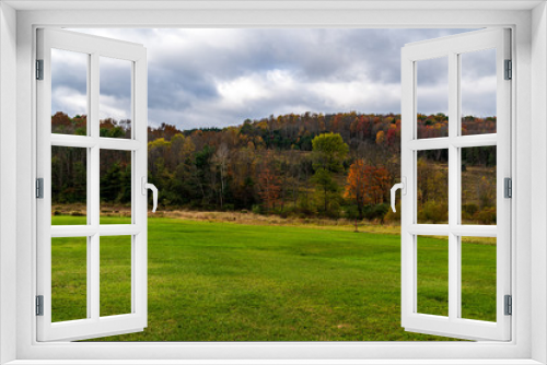 Fototapeta Naklejka Na Ścianę Okno 3D - autumn landscape with trees