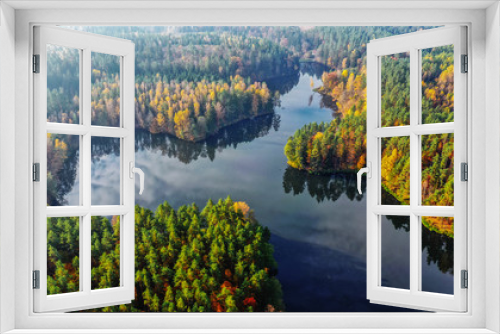 Fototapeta Naklejka Na Ścianę Okno 3D - jesień na Warmii w północno-wschodniej Polsce