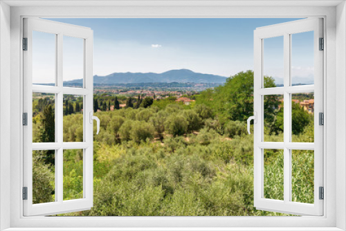 Fototapeta Naklejka Na Ścianę Okno 3D - View from the Montopoli hill. Tuscany, Italy.
