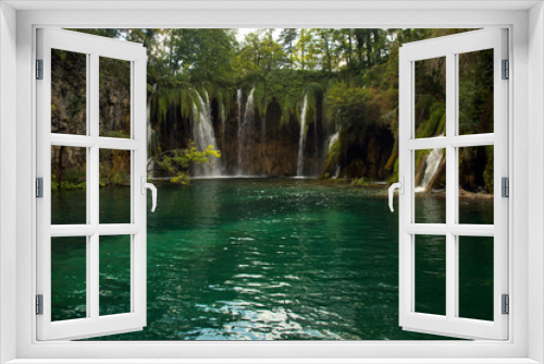 Fototapeta Naklejka Na Ścianę Okno 3D - View of  waterfalls in Plitvice Lakes National Park, Croatia.