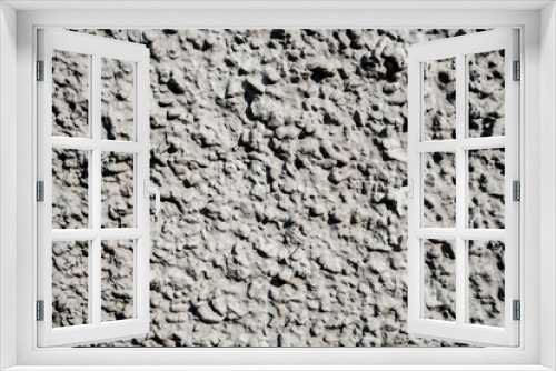 Fototapeta Naklejka Na Ścianę Okno 3D - Texture photo of white rough concrete plaster