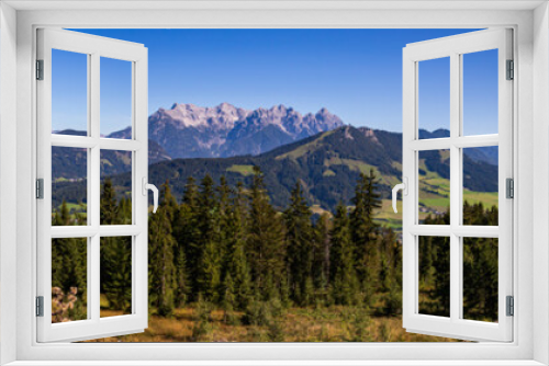 Fototapeta Naklejka Na Ścianę Okno 3D - Beautiful alpine view at Fieberbrunn, Tyrol, Austria