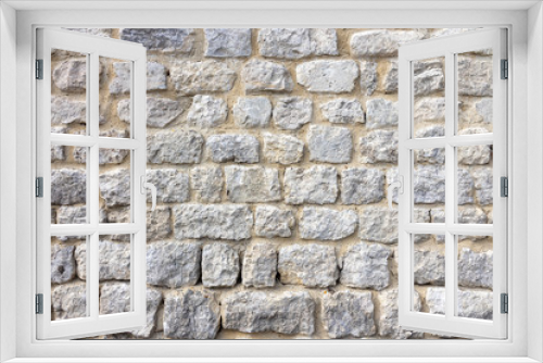 Fototapeta Naklejka Na Ścianę Okno 3D - old stone wall background