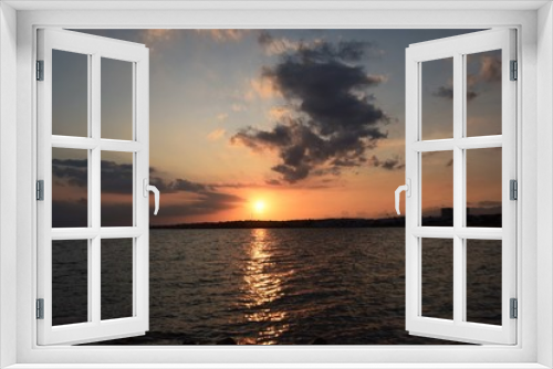 Fototapeta Naklejka Na Ścianę Okno 3D - Beautiful sunset, sea, nature background 