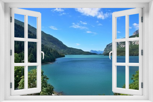 Fototapeta Naklejka Na Ścianę Okno 3D - Italy-lake Molveno