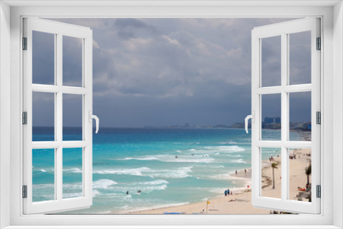 Fototapeta Naklejka Na Ścianę Okno 3D - Wonderful Beaches - Mexico Cancun Chac Mool Beach