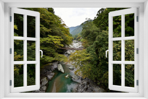 Fototapeta Naklejka Na Ścianę Okno 3D - 祖谷の蔓橋