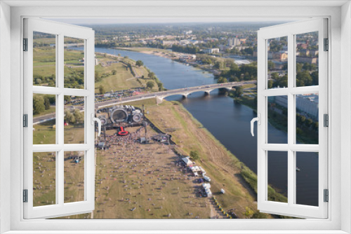 Fototapeta Naklejka Na Ścianę Okno 3D - Aerial view of Jelgava city Latvia Zemgale drone top view