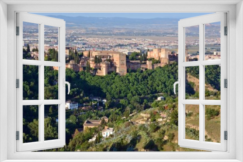 Fototapeta Naklejka Na Ścianę Okno 3D - Diferentes vistas de la Alhambra de Granada, desde el Sacromonte
