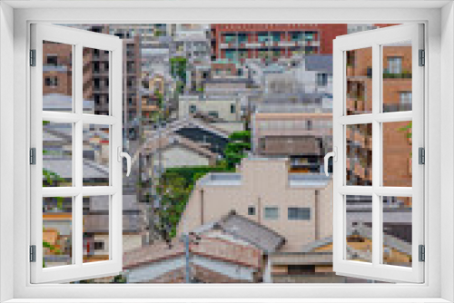 Fototapeta Naklejka Na Ścianę Okno 3D - 京都山科区の都市景観