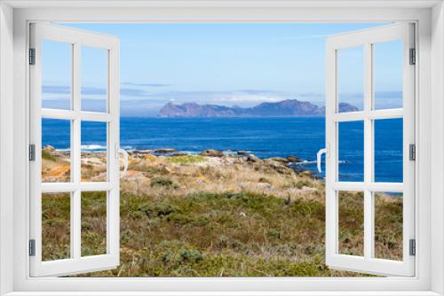 Fototapeta Naklejka Na Ścianę Okno 3D - Baiona e Isole Ciès (Galizia, Spagna)
