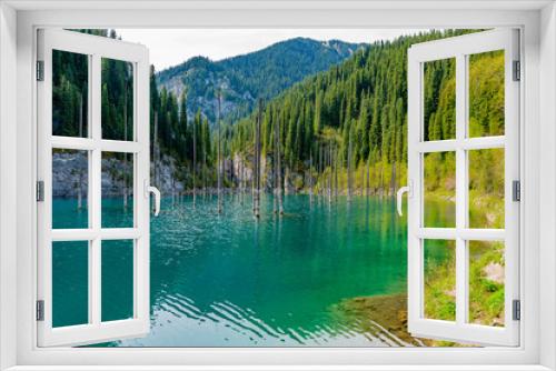 Fototapeta Naklejka Na Ścianę Okno 3D - Saty Kaindy Lake 16