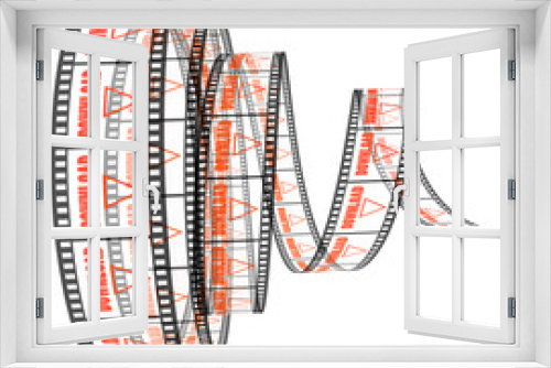 Fototapeta Naklejka Na Ścianę Okno 3D - Download film Segment rolled forward