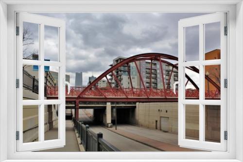 Fototapeta Naklejka Na Ścianę Okno 3D - Red Bridge