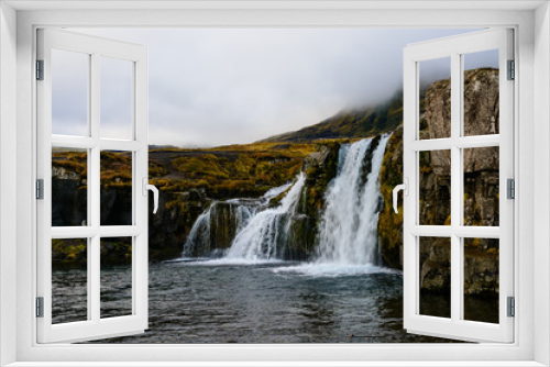 Fototapeta Naklejka Na Ścianę Okno 3D - Kirkjufellfoss