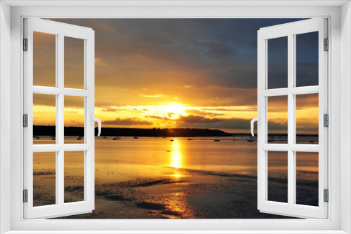 Fototapeta Naklejka Na Ścianę Okno 3D - Sunset in Sandbanks, Poole harbour, Dorset, England, in the Summertime