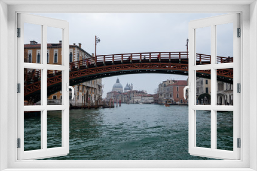 Fototapeta Naklejka Na Ścianę Okno 3D - Ponte dell'Accademia in Venice and grand canal in Venice