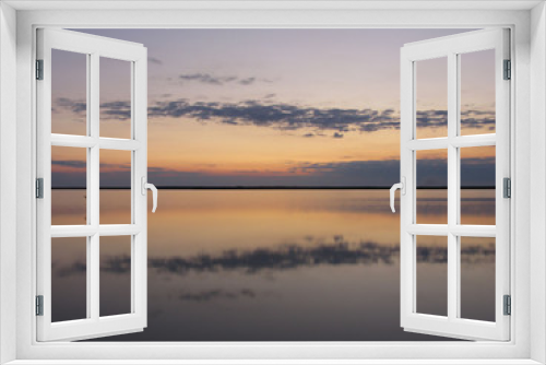 Fototapeta Naklejka Na Ścianę Okno 3D - Sunset at Syvash lake