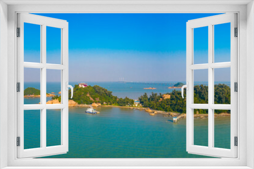 Fototapeta Naklejka Na Ścianę Okno 3D - Panoramic view of Jiuzhou Island in Zhuhai, Guangdong Province