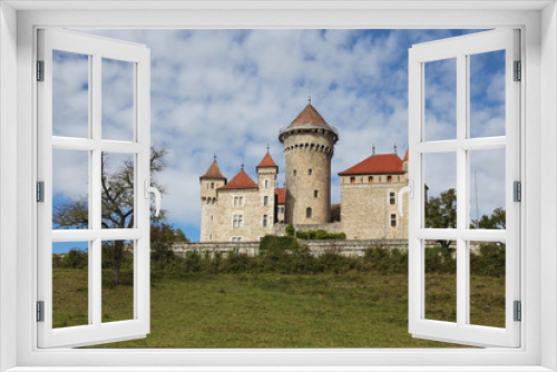 Fototapeta Naklejka Na Ścianę Okno 3D - France, Lovagny, Montrottier Castle