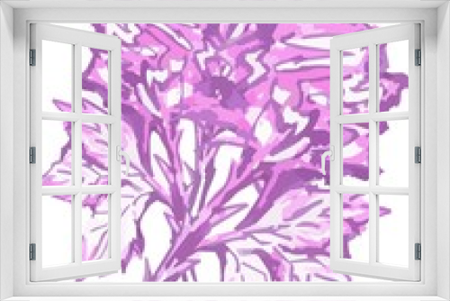 Fototapeta Naklejka Na Ścianę Okno 3D - Bouquet of purple roses for holidays and eventsю Abstract watercolor violet roses on a white backdrop for your romantic dates