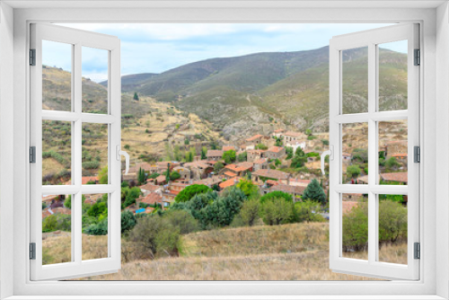 Fototapeta Naklejka Na Ścianę Okno 3D - Town houses Patones de Arriba in the province of Madrid, Spain.