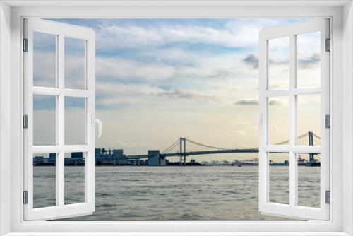Fototapeta Naklejka Na Ścianę Okno 3D - 東京都港区竹芝から見た東京湾の景色