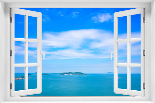 Fototapeta Naklejka Na Ścianę Okno 3D - 夏の彦島ナイスビューパークからの眺める響灘