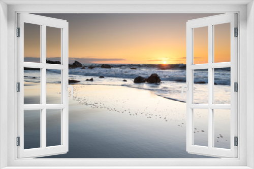 Fototapeta Naklejka Na Ścianę Okno 3D - Sunset in playa del ingles La Gomera