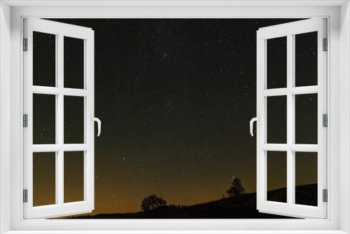 Fototapeta Naklejka Na Ścianę Okno 3D - noc gwiazdy droga mleczna