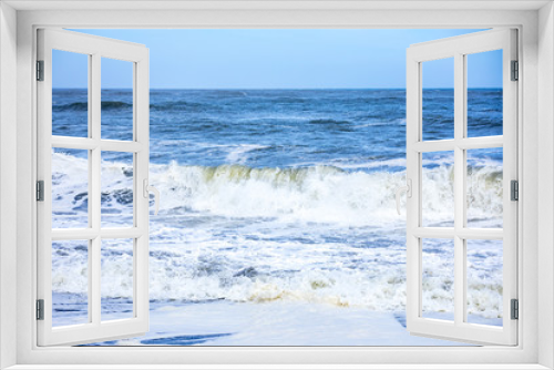 Fototapeta Naklejka Na Ścianę Okno 3D - stormy ocean scenery background