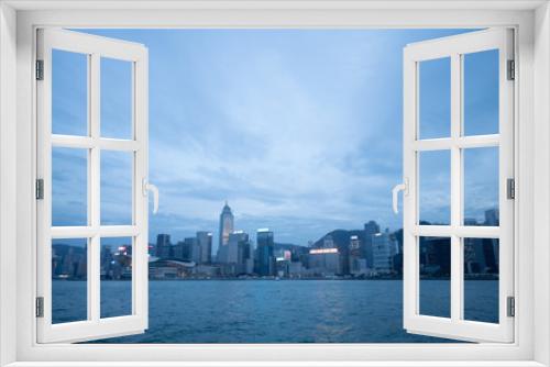 Fototapeta Naklejka Na Ścianę Okno 3D - Victoria Harbor view from Ferry
