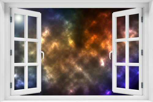 Fototapeta Naklejka Na Ścianę Okno 3D - Space Background