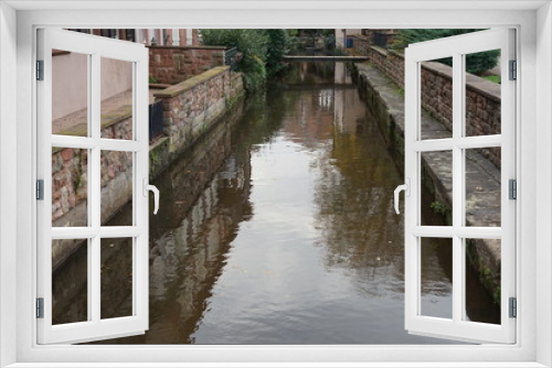 Fototapeta Naklejka Na Ścianę Okno 3D - Kanallandschaft der Lauter in Wissembourg