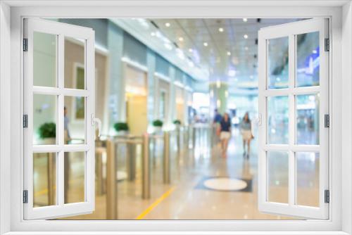 Abstract blur of lobby floor in office building background