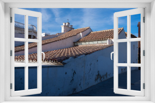 Fototapeta Naklejka Na Ścianę Okno 3D - Andalusian roof typical of mud tile roofs