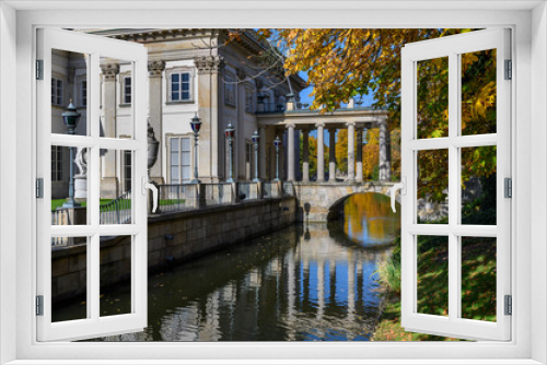 Fototapeta Naklejka Na Ścianę Okno 3D - Royal Palace on the Water in Lazienki Park, Warsaw