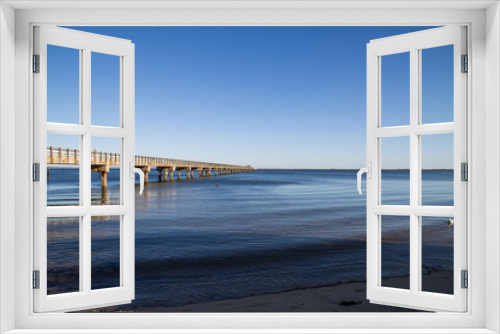 Fototapeta Naklejka Na Ścianę Okno 3D - A view of old wooden pier, Provincetown, Cape Cod, Massachusetts