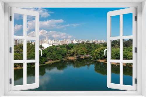 Fototapeta Naklejka Na Ścianę Okno 3D - Vista aérea panorâmica do Parque do Ibirapuera in Sao Paulo, Brazil