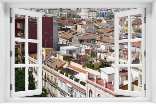 Fototapeta Naklejka Na Ścianę Okno 3D - Dächerlandschaft in Valencia