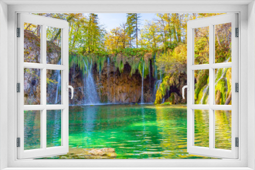 Fototapeta Naklejka Na Ścianę Okno 3D - Waterfalls in Plitvice national park, Croatia