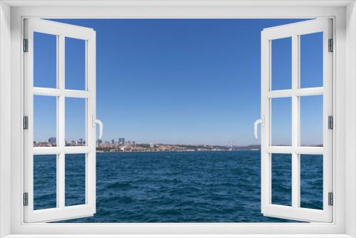 Fototapeta Naklejka Na Ścianę Okno 3D - Panoramic view from Bosporus to city of Istanbul, Turkey