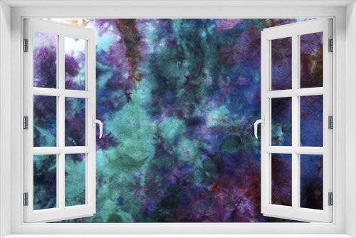 Fototapeta Naklejka Na Ścianę Okno 3D - tie dye pattern hand dyed on cotton fabric abstract texture background.