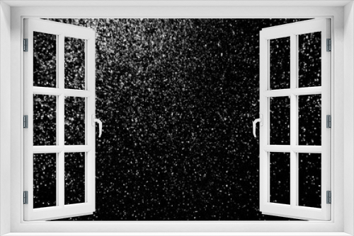 Fototapeta Naklejka Na Ścianę Okno 3D - Falling Snow down On The Black Background