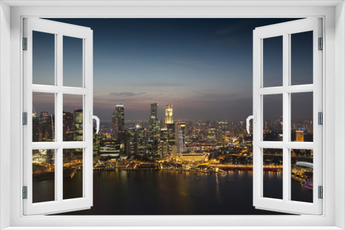 Fototapeta Naklejka Na Ścianę Okno 3D - Singapore City at Night