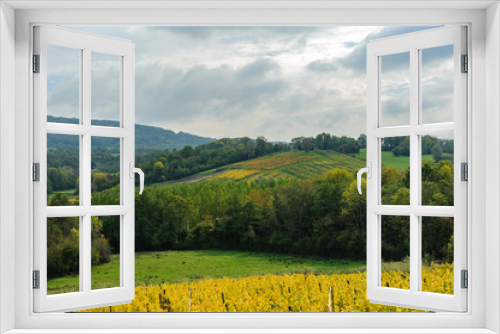 Fototapeta Naklejka Na Ścianę Okno 3D - Französisches Jura im Herbst
