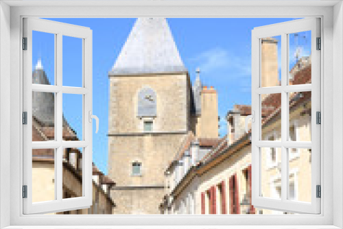 Fototapeta Naklejka Na Ścianę Okno 3D - The medieval downtown in Avallon, Burgundy, France