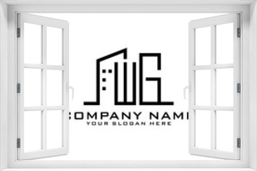 WG With Building For Construction Company Logo